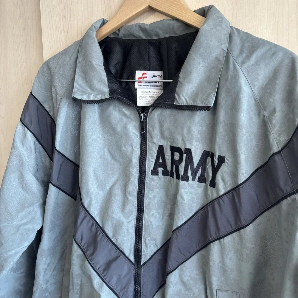 JWOD Skilcraft‎ ARMY Reflective PT Jacket Gray Digital Mens Small/Reg PFU Nylon